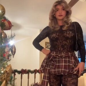 Plaid bubble Skirt